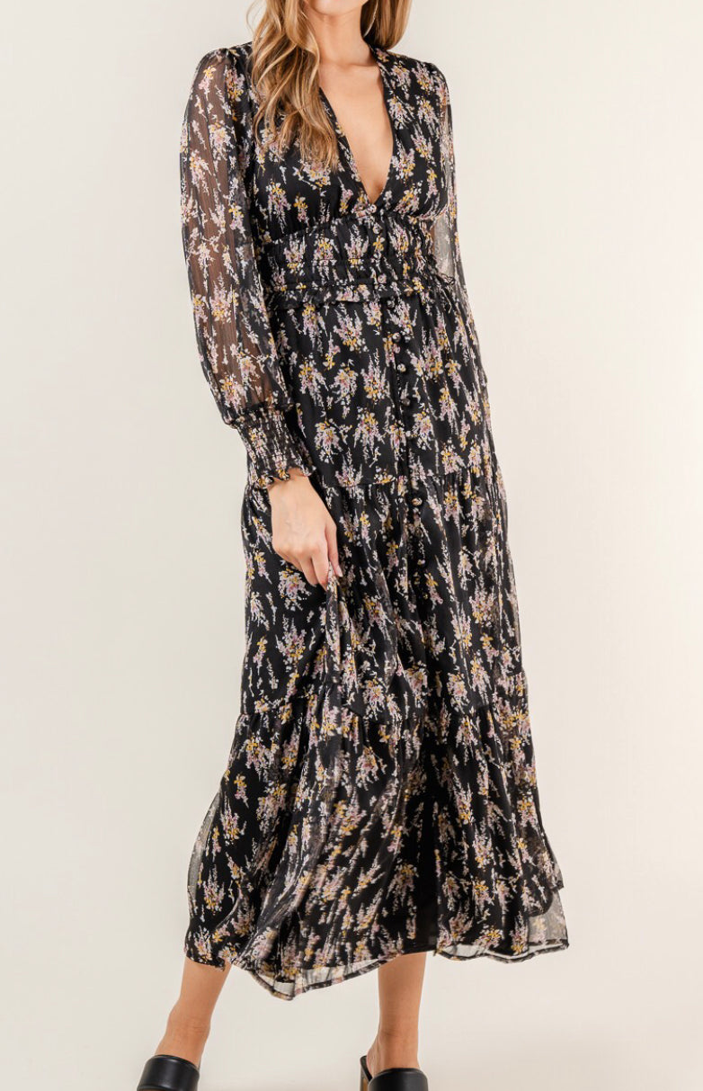 Flowing in Floral Dress