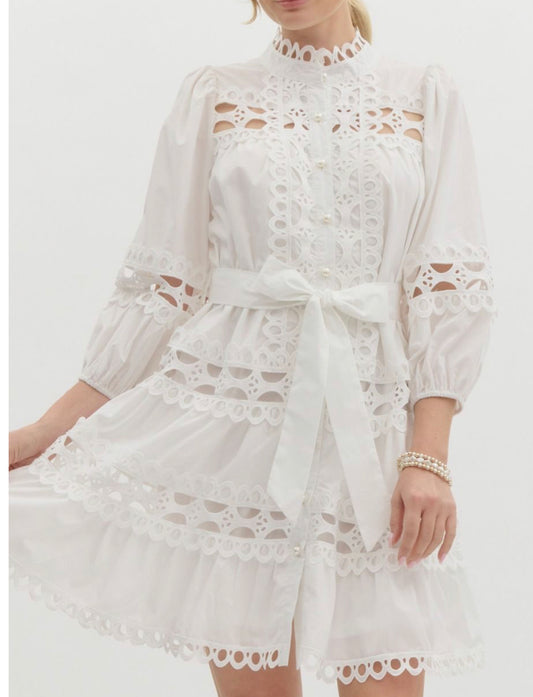 Classic Elegance White Dress