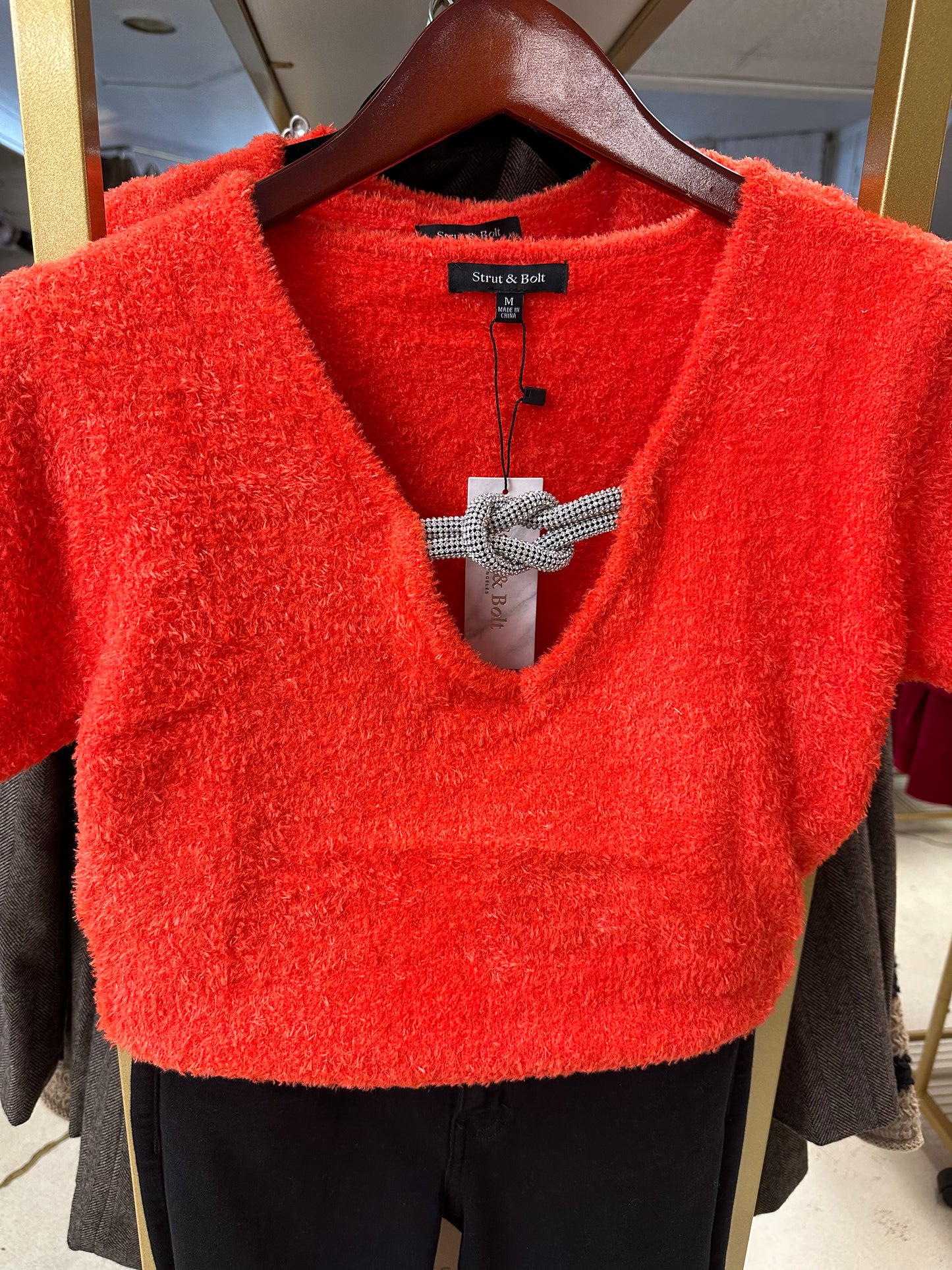 Twisted with Bling Top