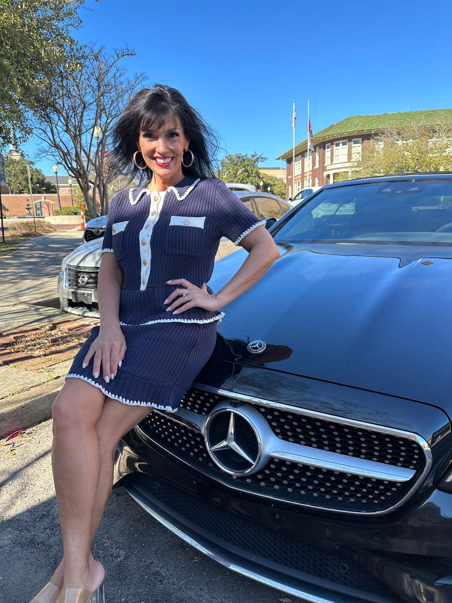 Noticed In Navy Sweater