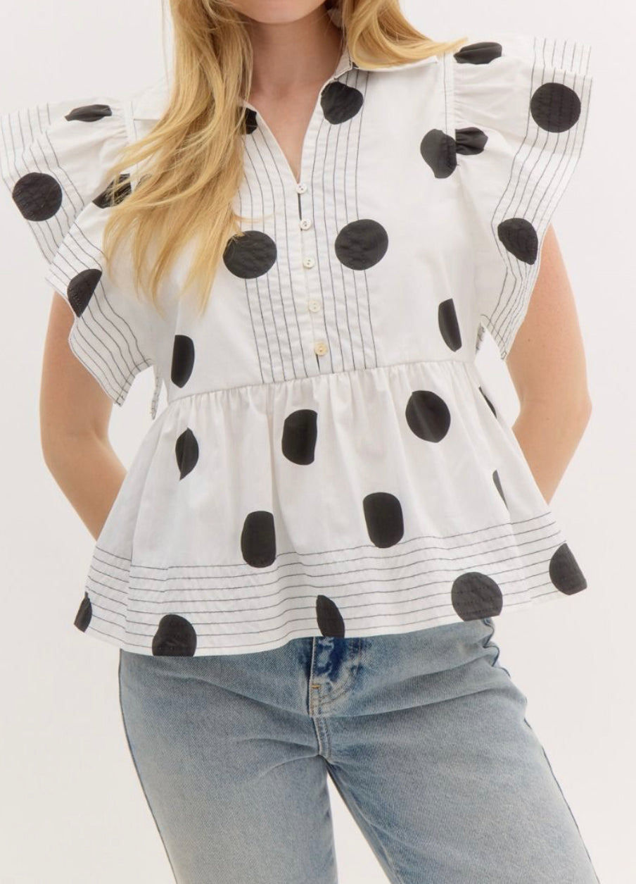 Polka Dots Please Top