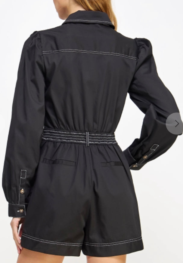 Utility Top Stitch Romper