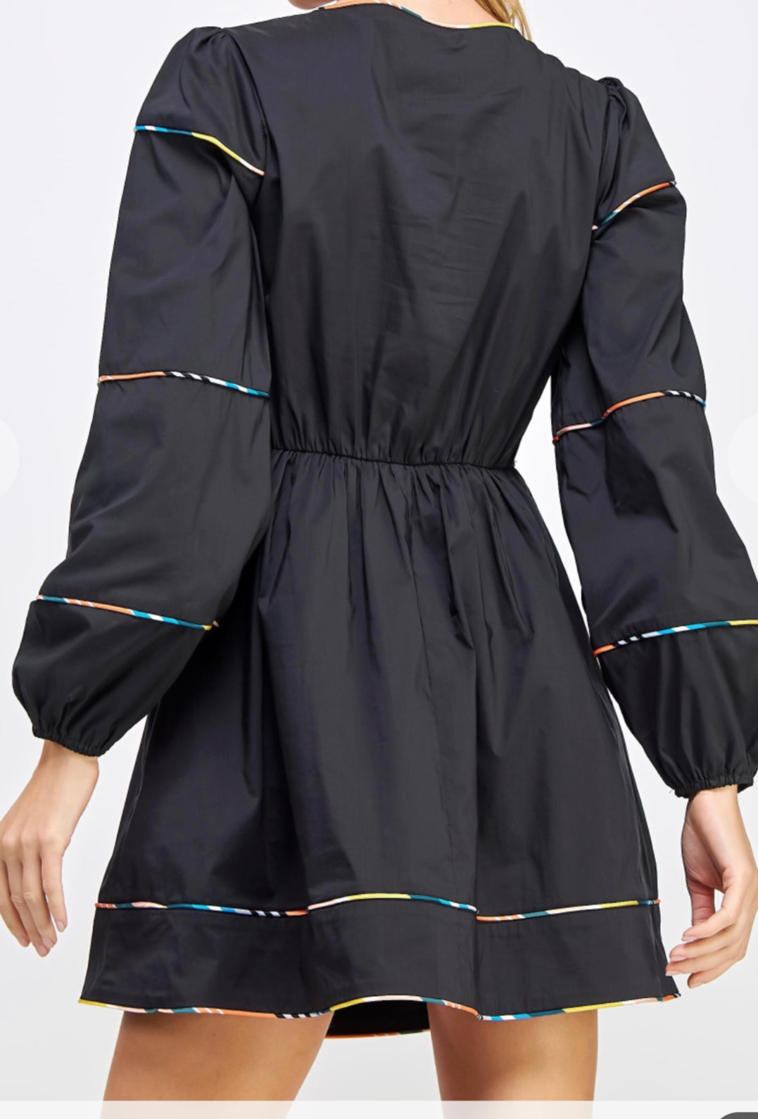 Add A Little Color Black Dress