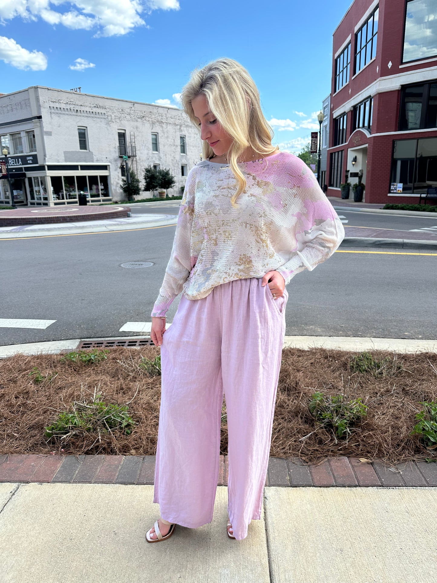 Lovely in Lilac Metallics Top
