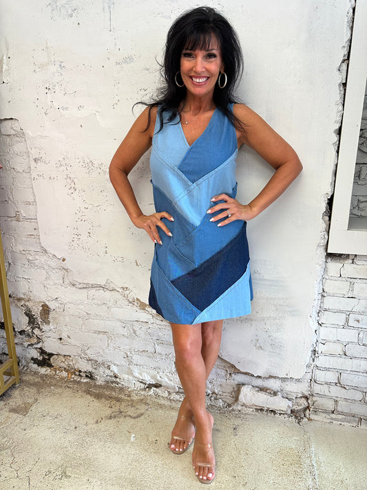 Waves of Denim Dress
