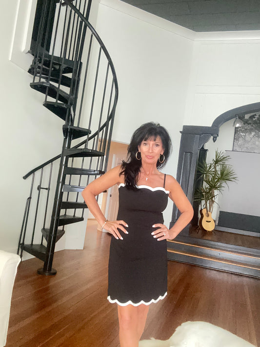 Black Scalloped Dress