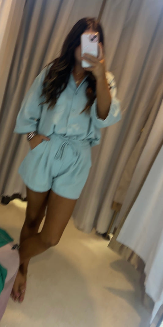 Sea foam Short Set