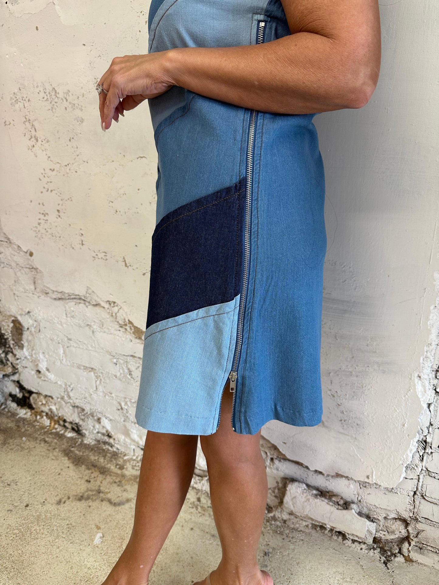 Waves of Denim Dress