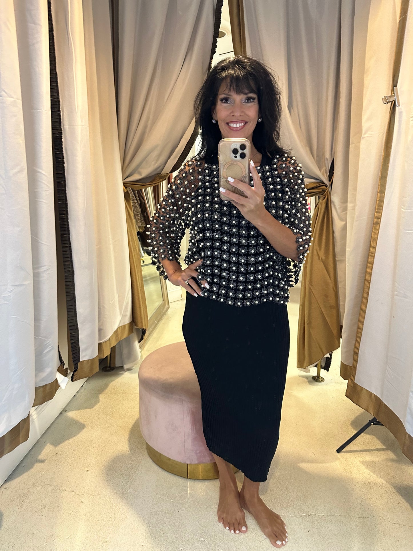 Pearl Power Mesh Top