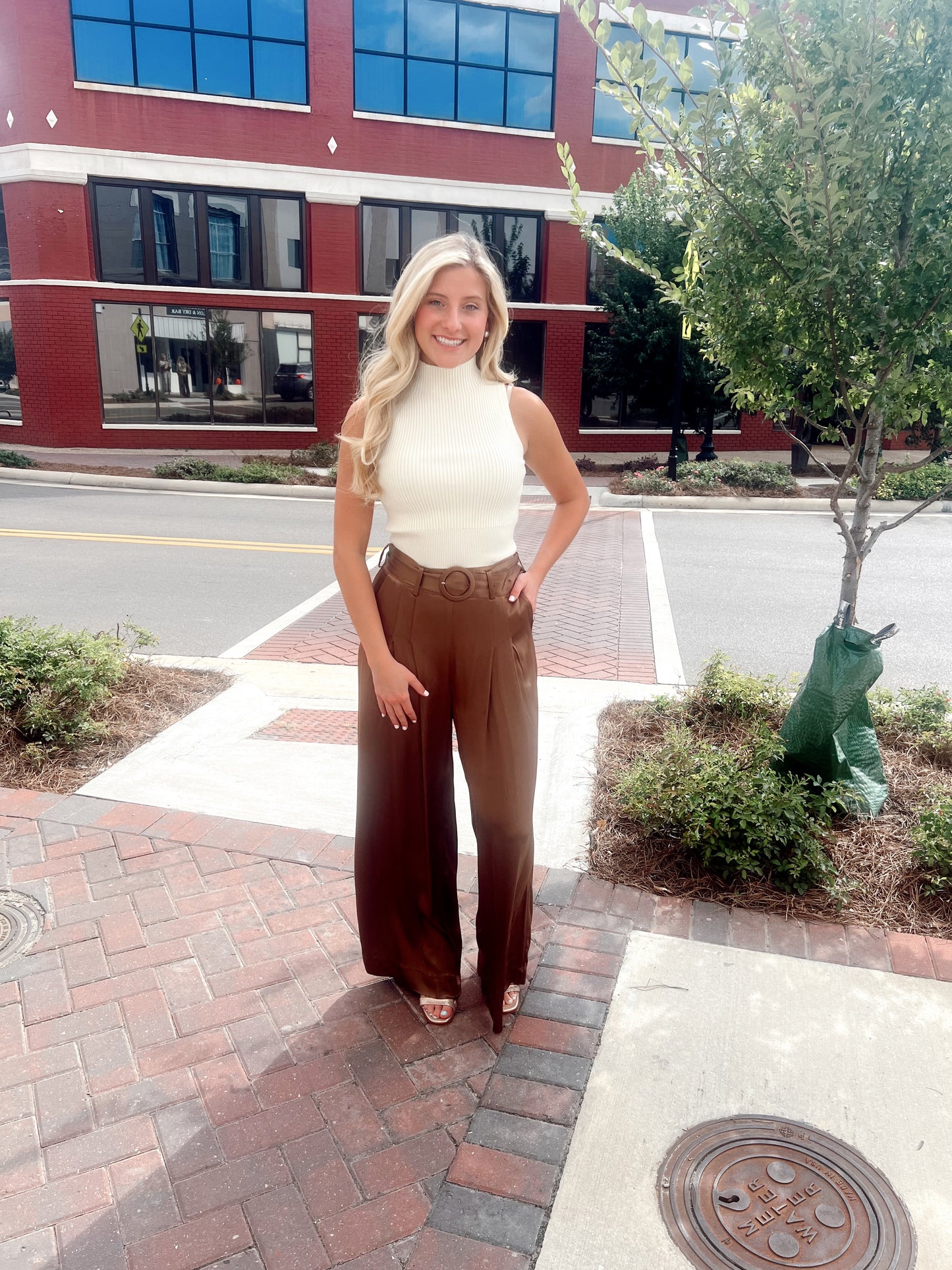 Bronzed Metallic Pants