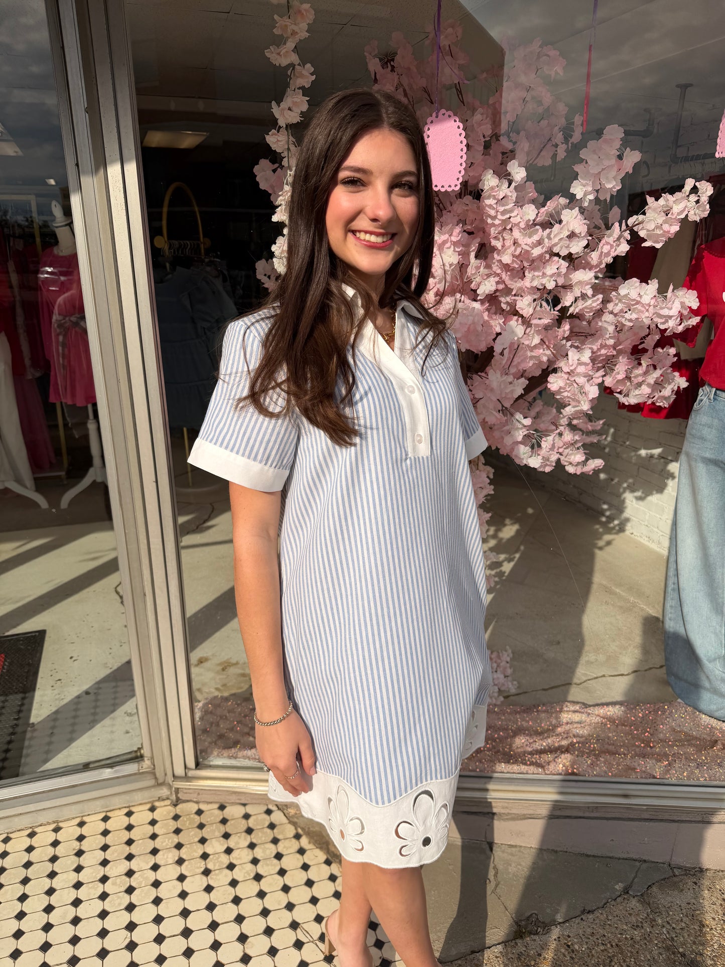 Bluebell Breeze Shirt Dress