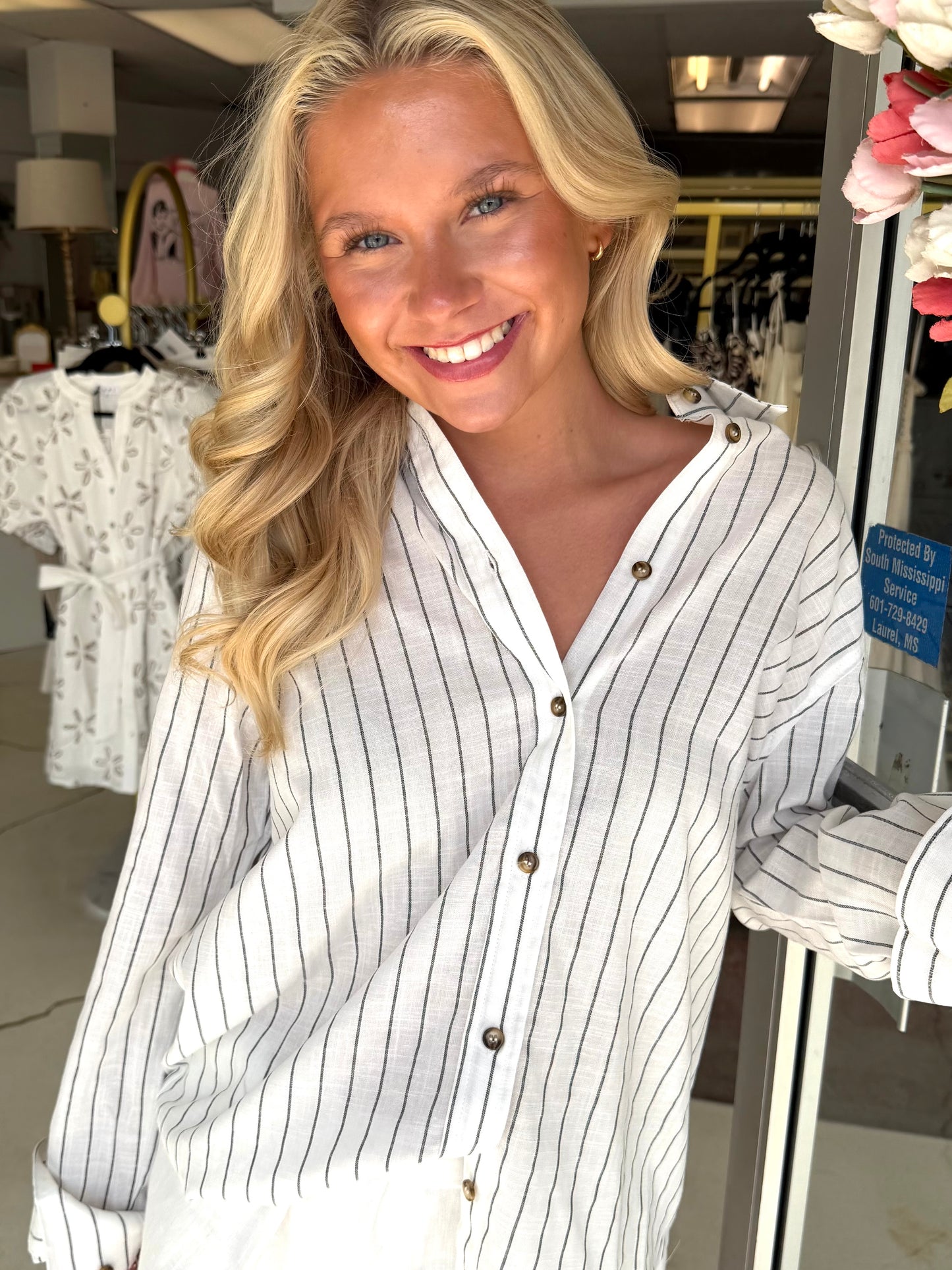 Harbor Stripe Button Up