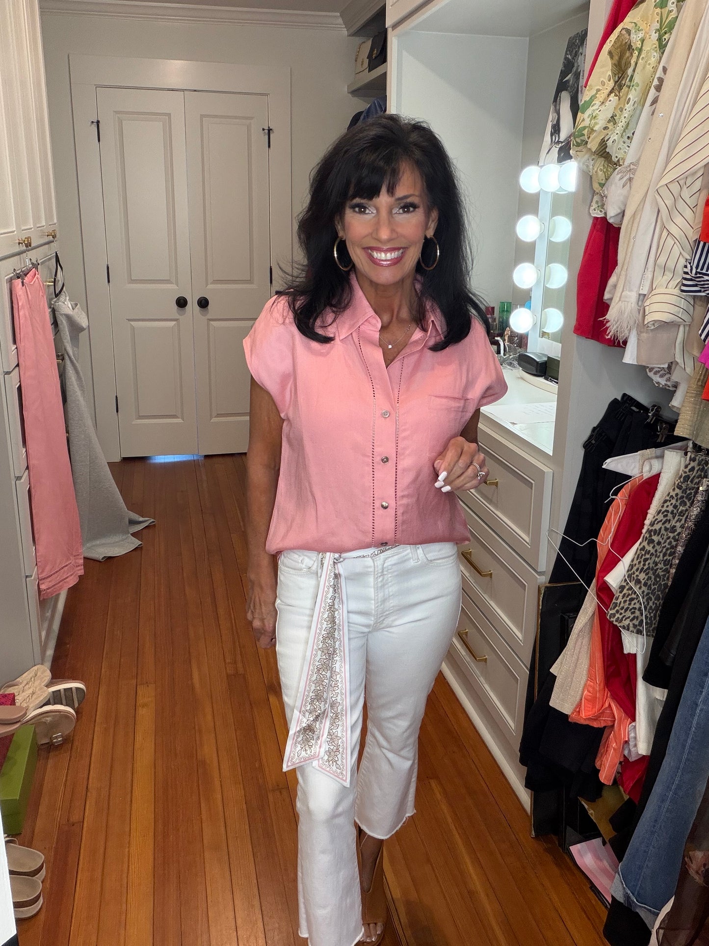 Pretty In Pink Button Up