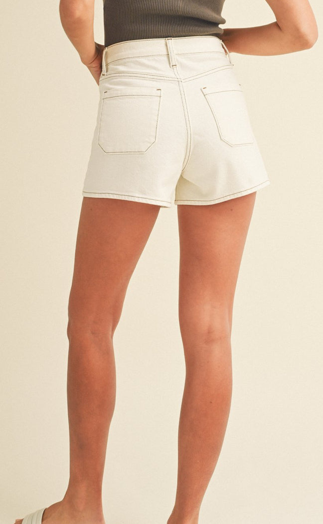 Patch Pocket Tan Stitched