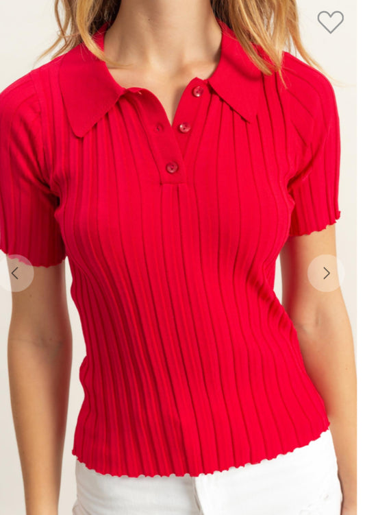 Right & Ribbed Top