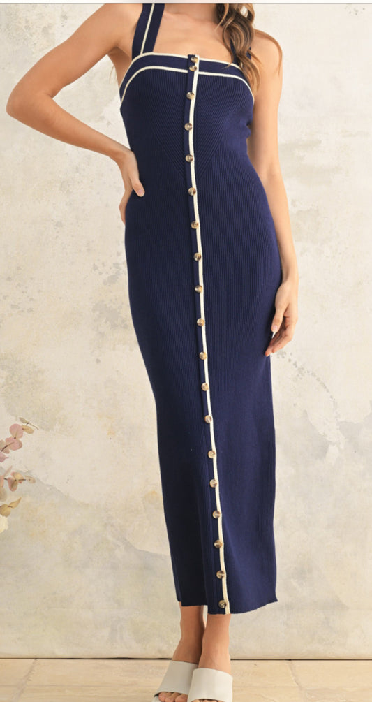 Nautical Ribbed Dress
