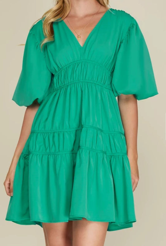 Tasteful In Teal Dress