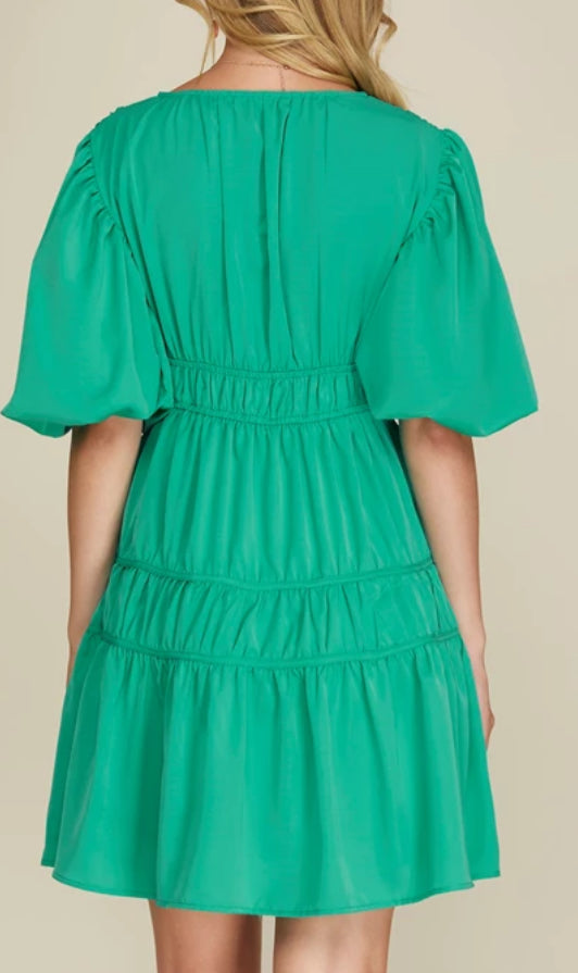 Tasteful In Teal Dress