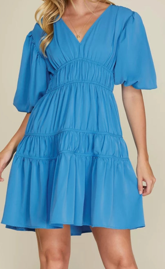 Tasteful In Teal Dress