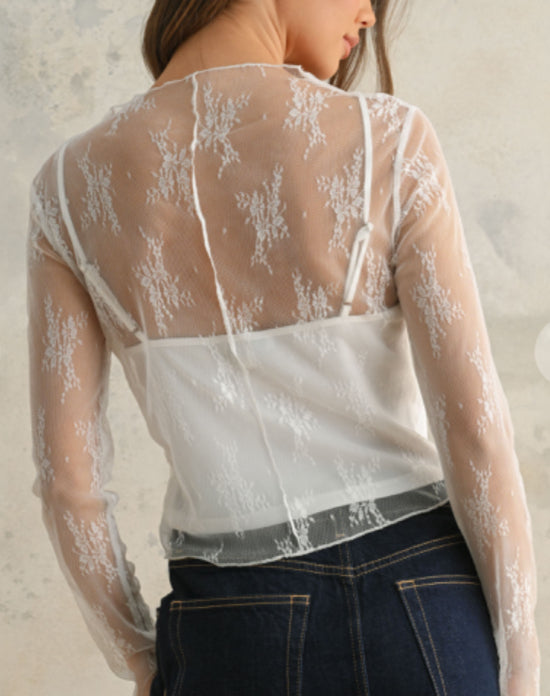 Longing for Lace Top