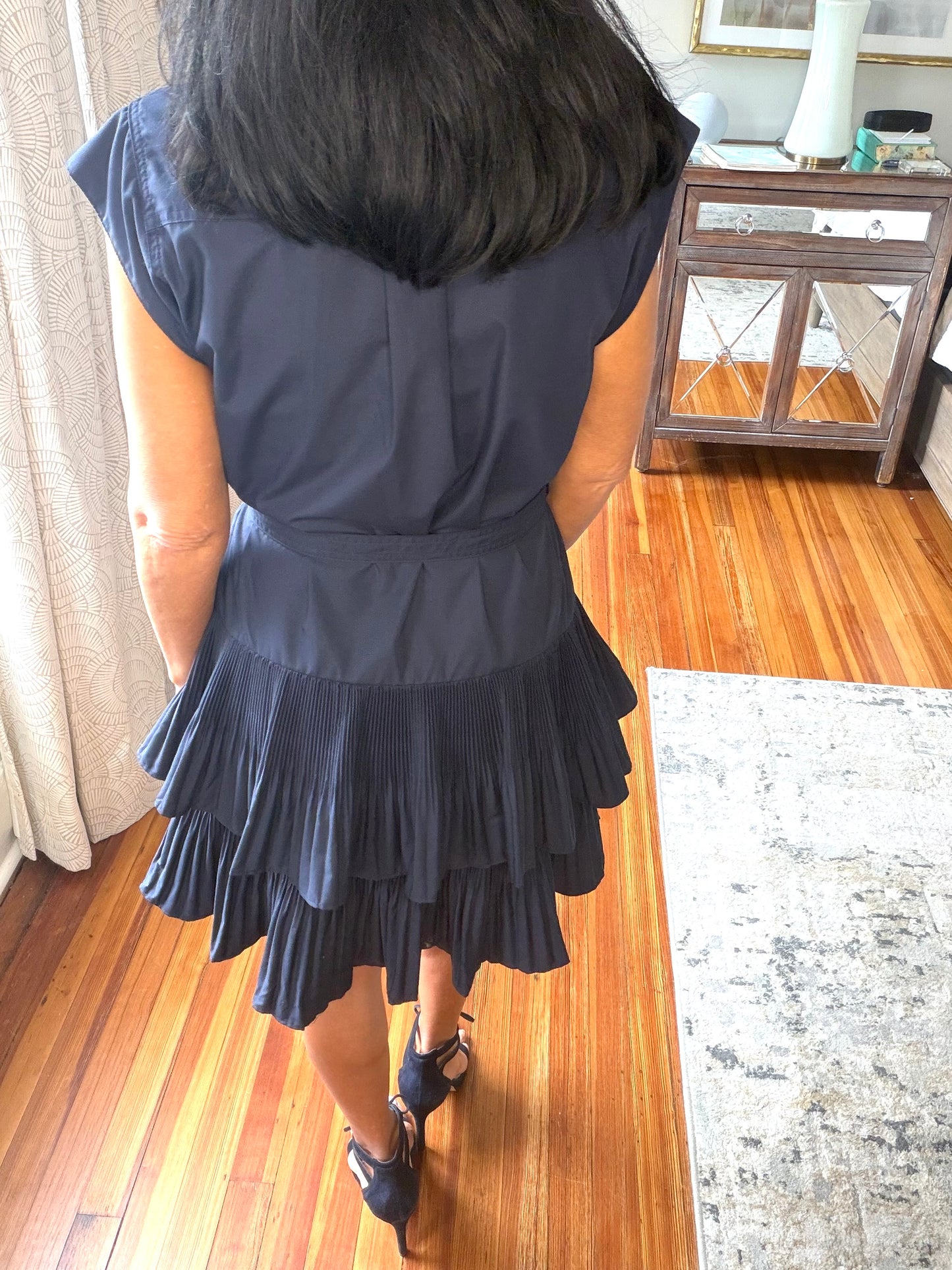 Belted Ruffle Dress