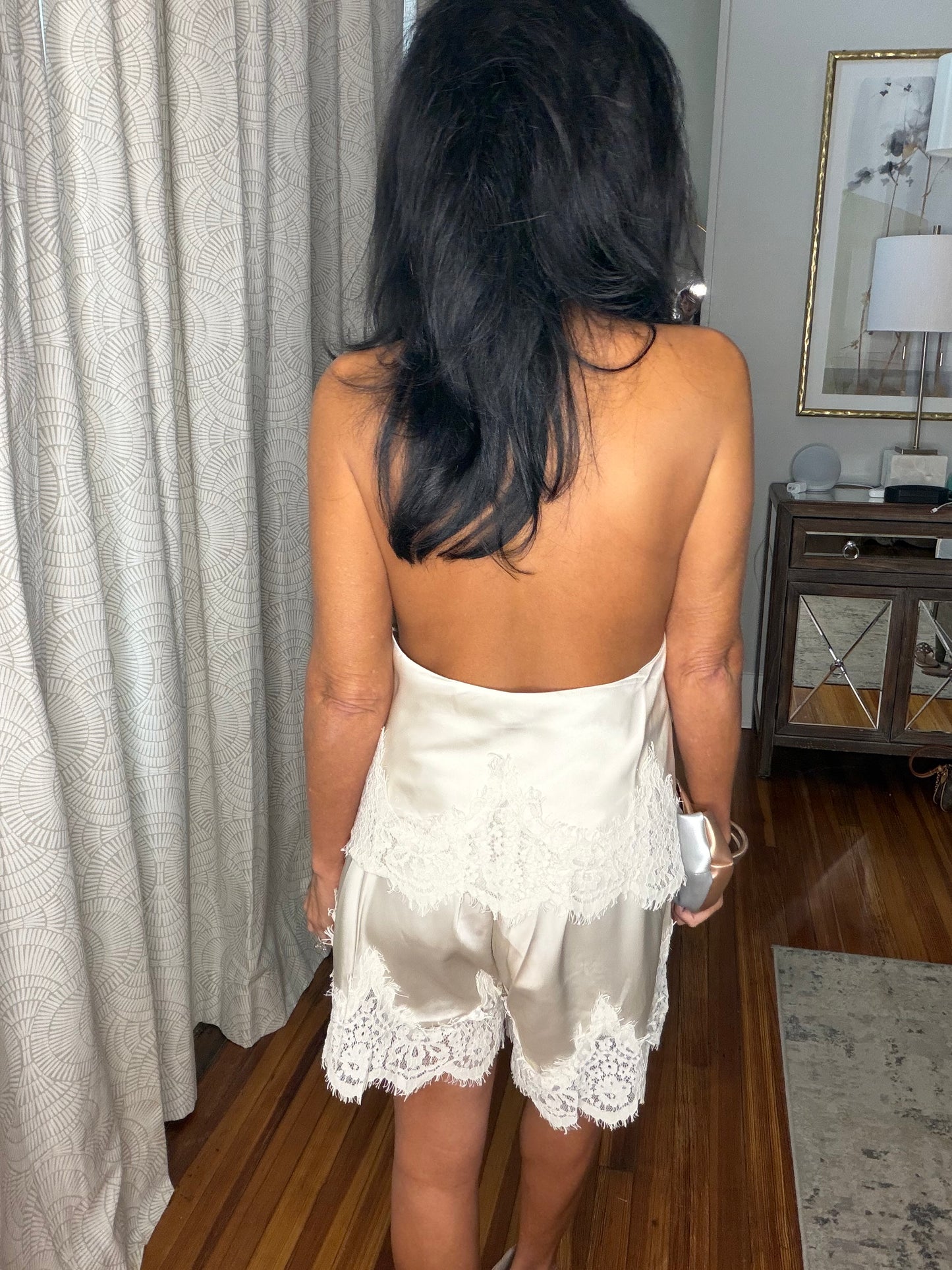 Lead Me To Lace Satin Shorts