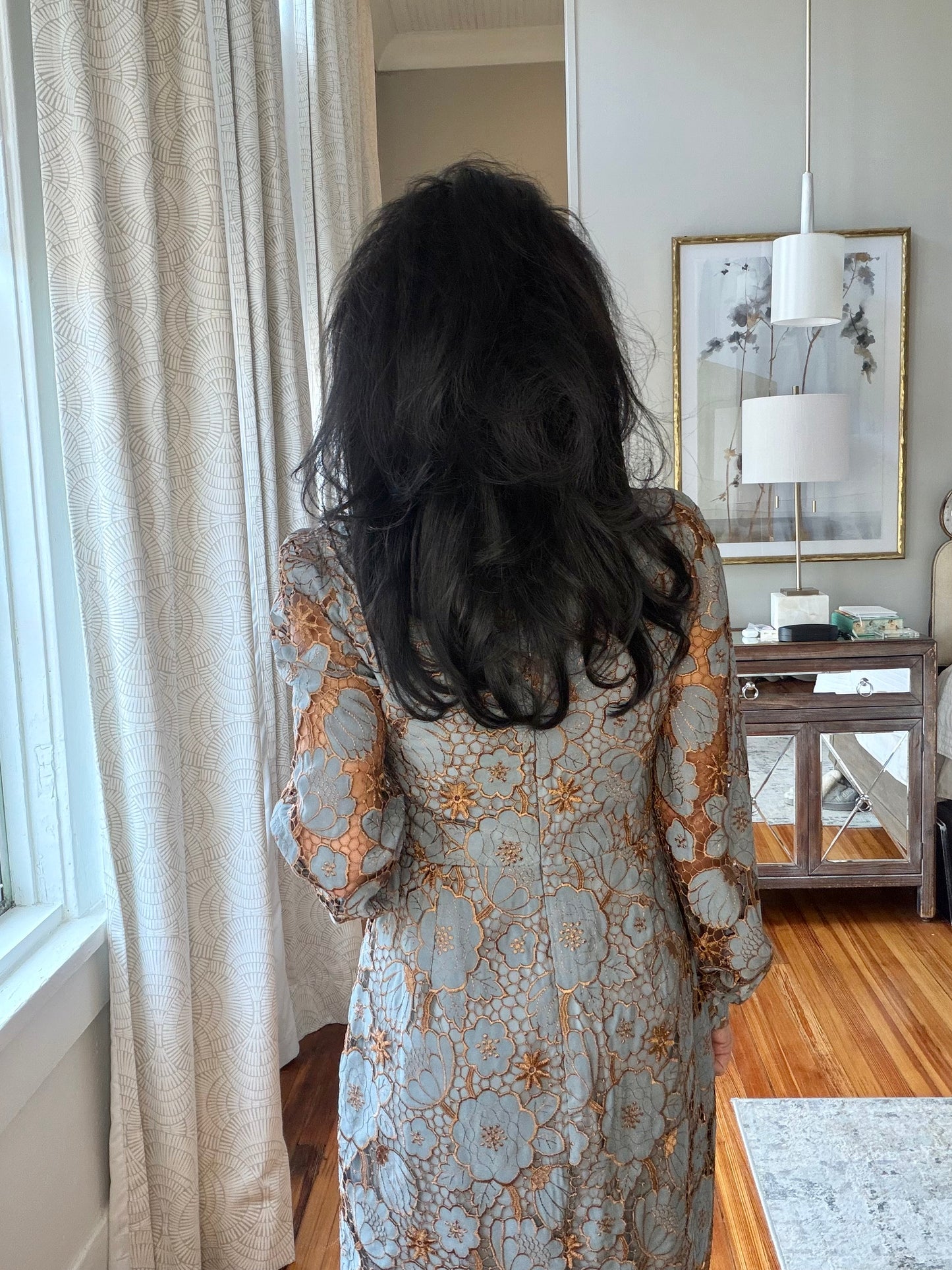 Bronzed Bloom Lace Dress