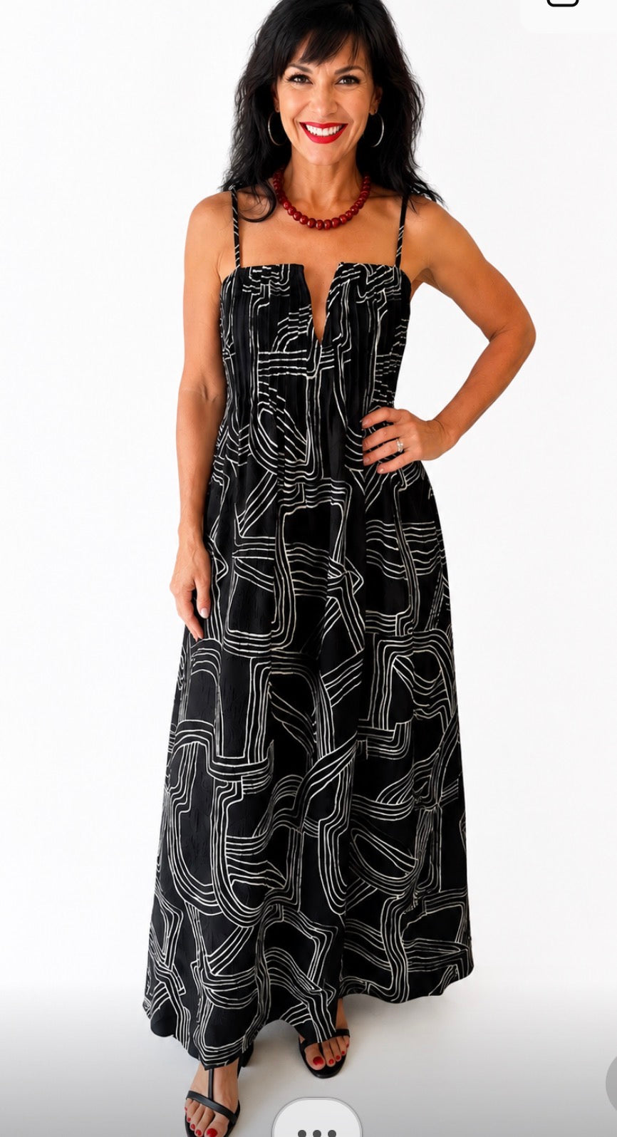 Line By Line Maxi Dress