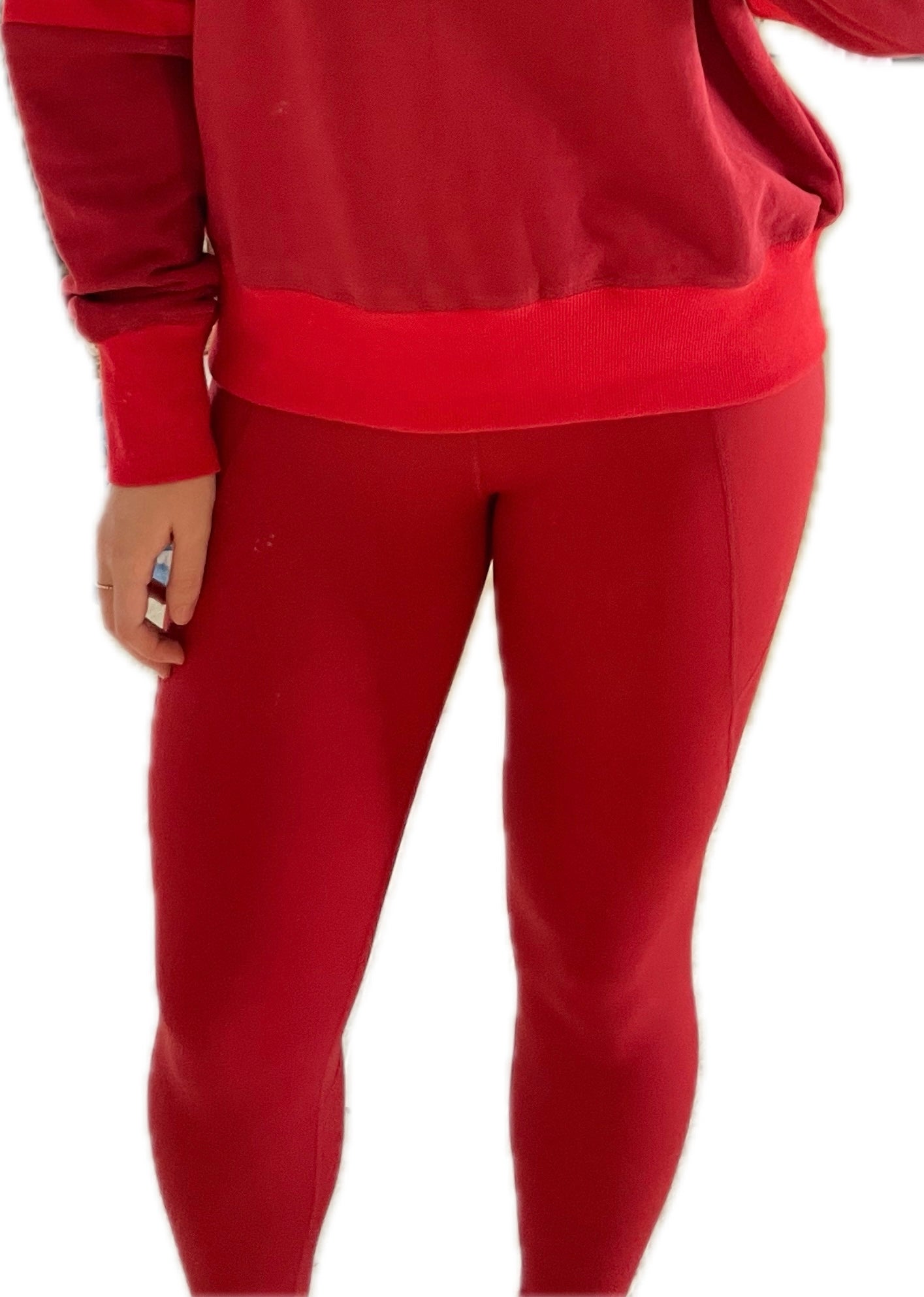 Running in Red Leggings