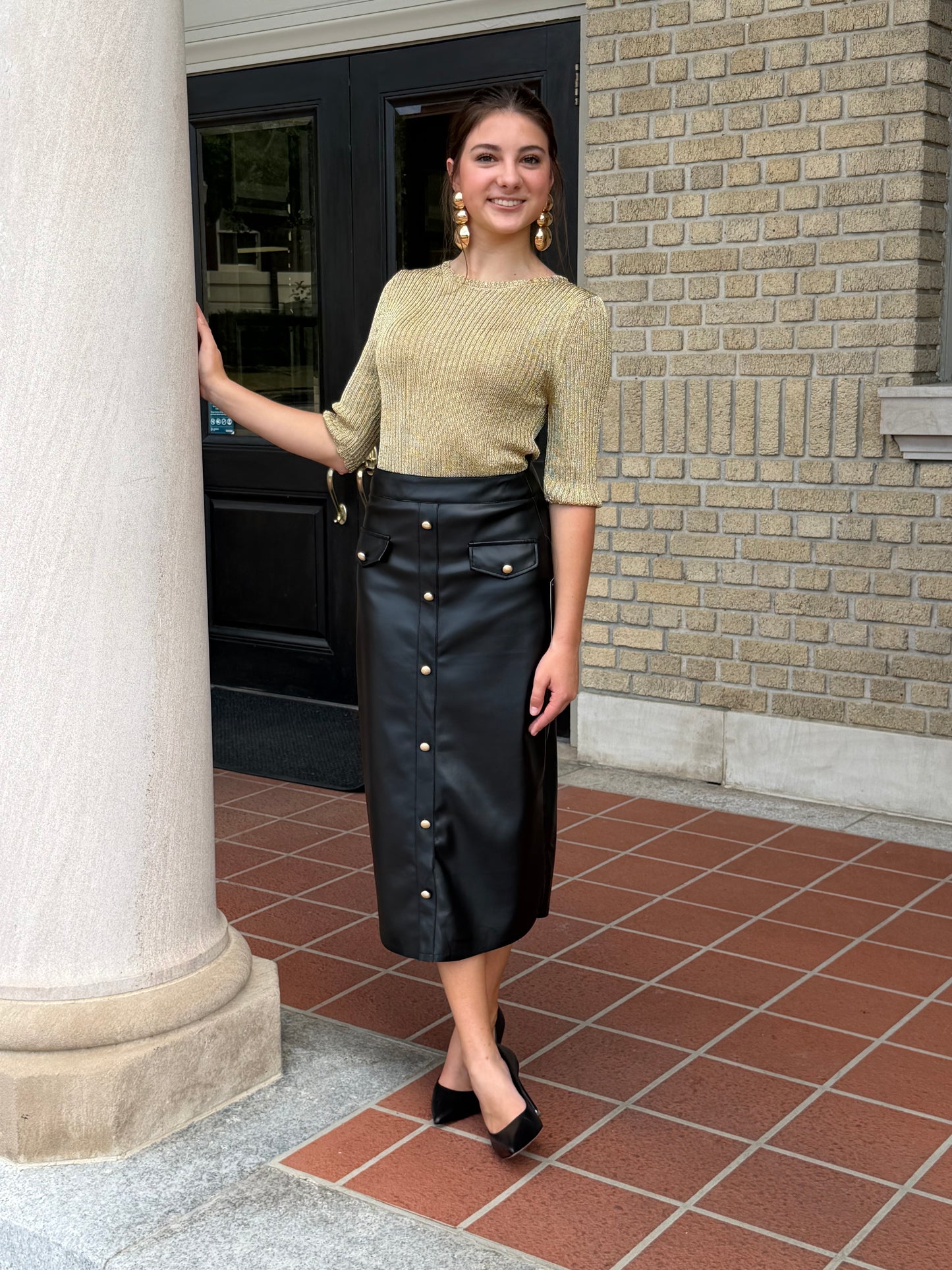 Downtown Chic Midi Skirt