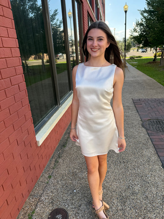Champagne Glow Mini Dress