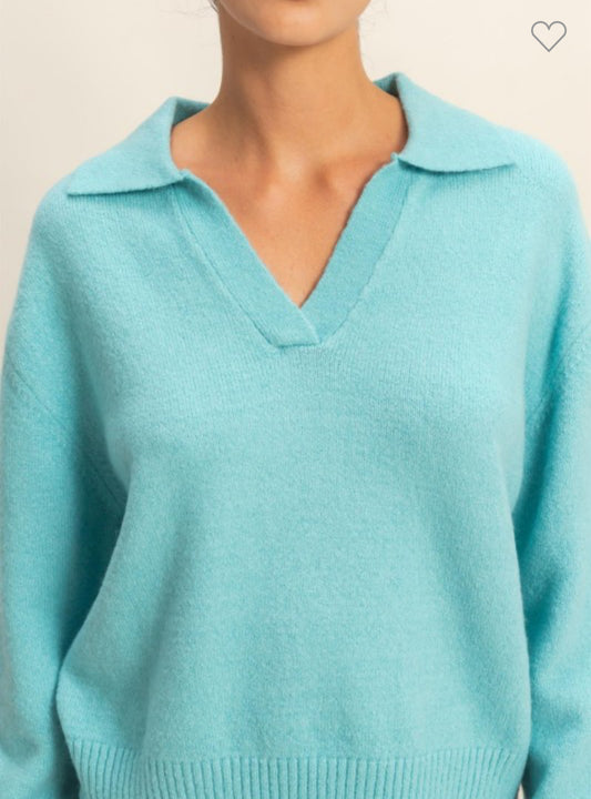 Cozy Club Collared Sweater