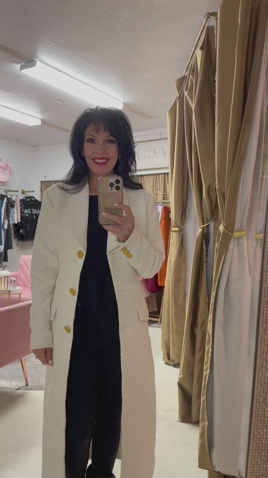 Winter White Textured Coat