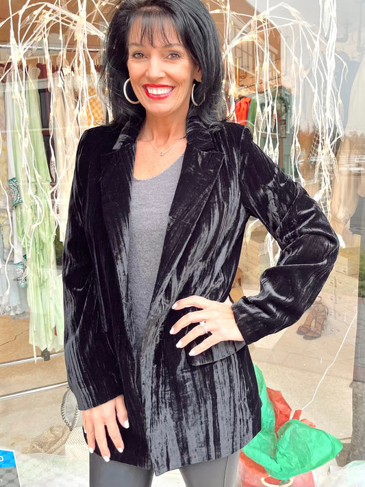 Very Velvet Black Blazer
