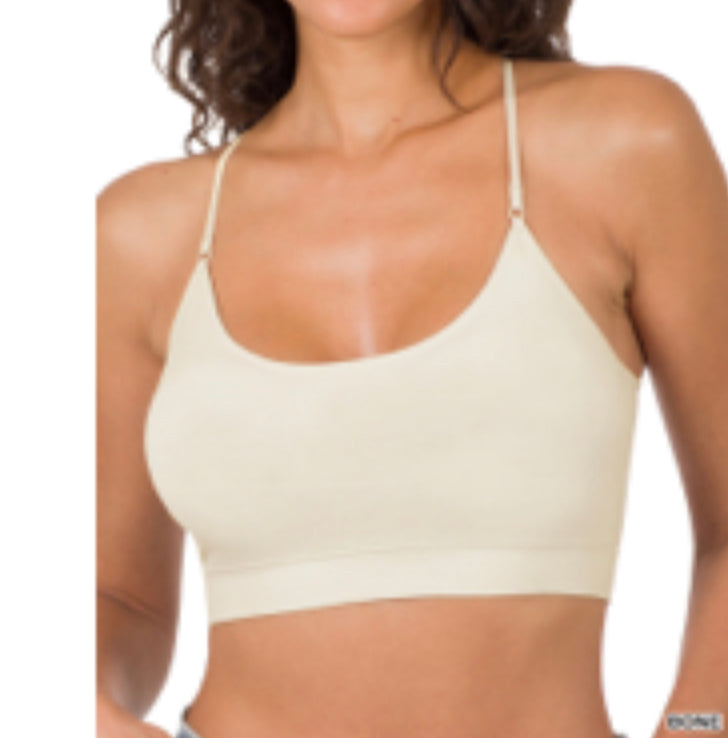 Cross Back Padded SEAMLESS Bralette