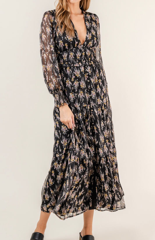 Flowing in Floral Dress