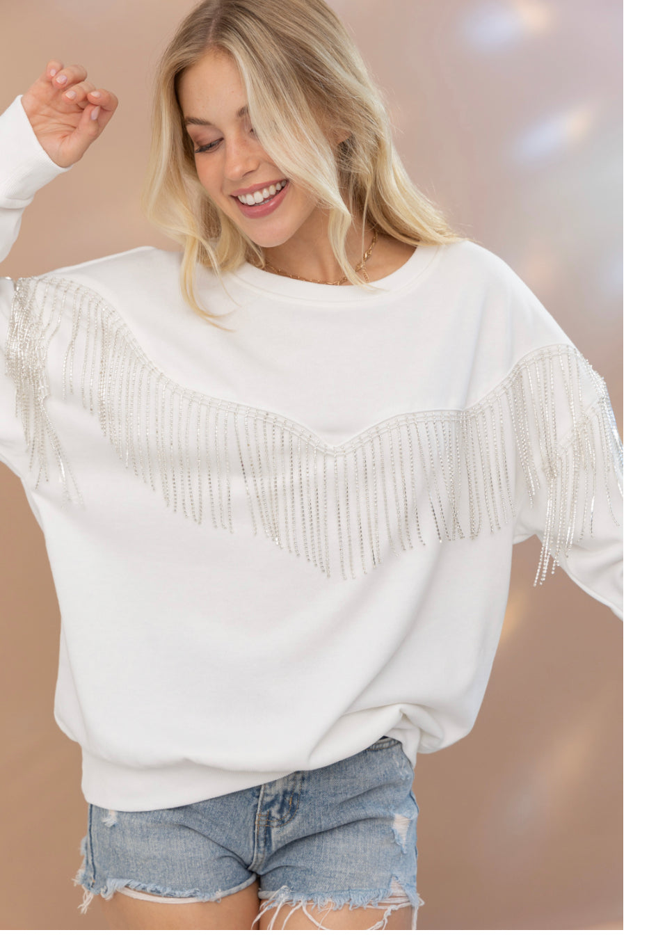 Rhinestone Cowgirl Fringe Top