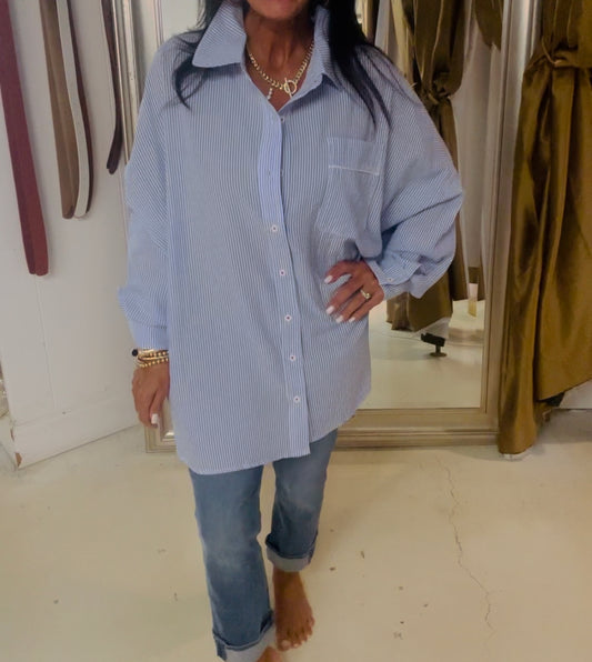 Seersucker Shirt Dress
