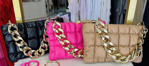 Quilted Chain Clutch