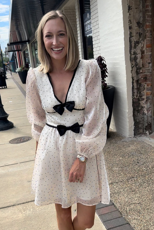 All Elegant Bows & Dots Dress