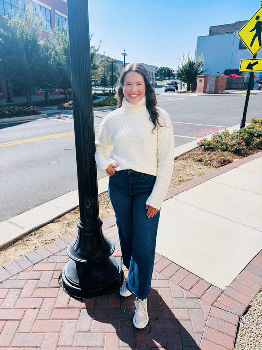 Dreamy in Cozy Cream Sweater