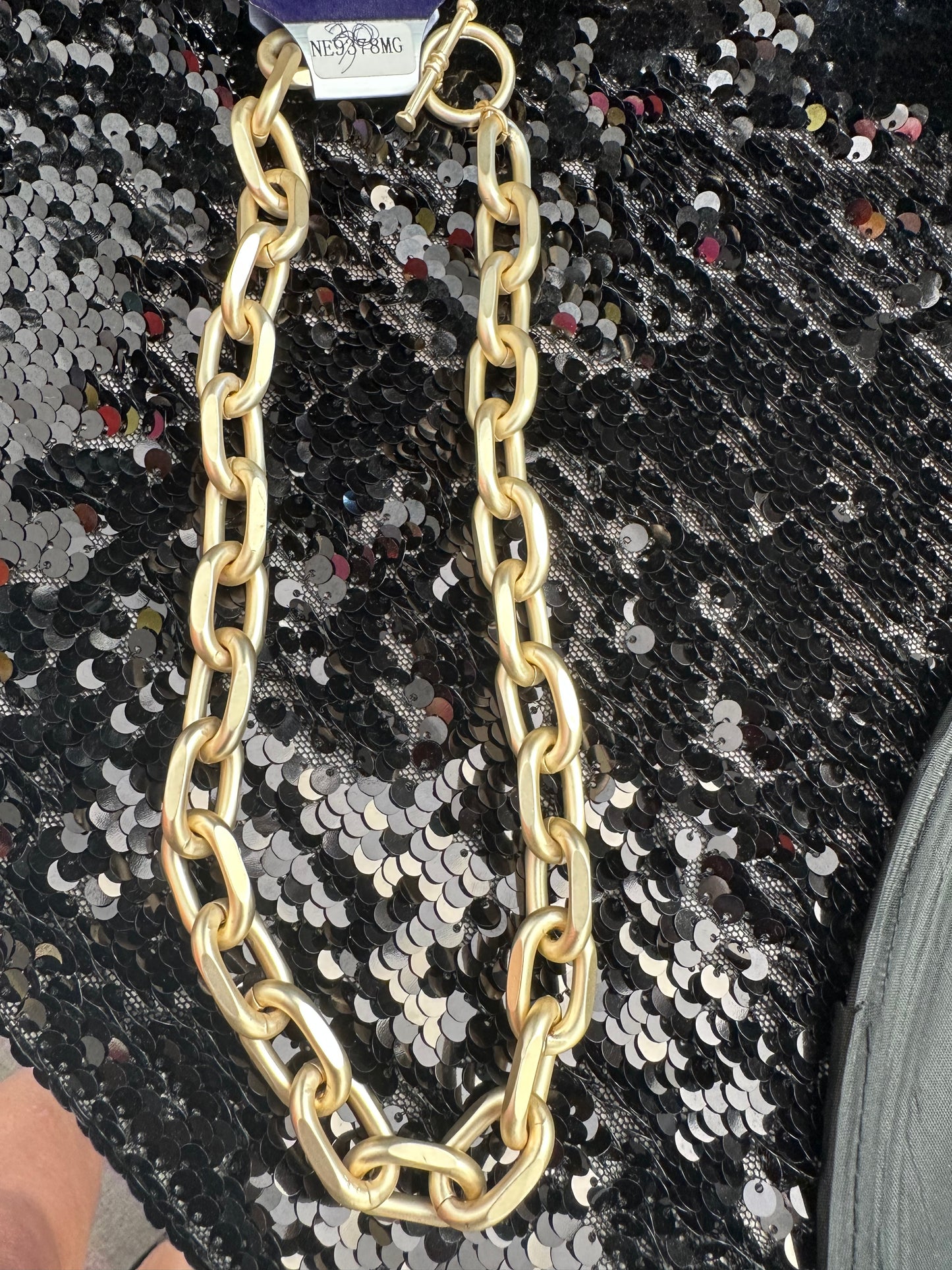 Brushed Gold Chain Necklace