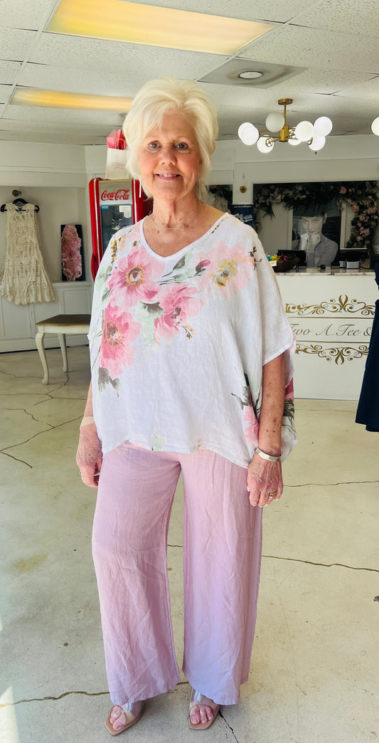 Movin In Mauve Linen Pants