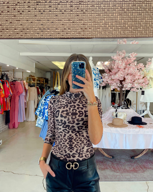 Sheer & Sleek Leopard Top