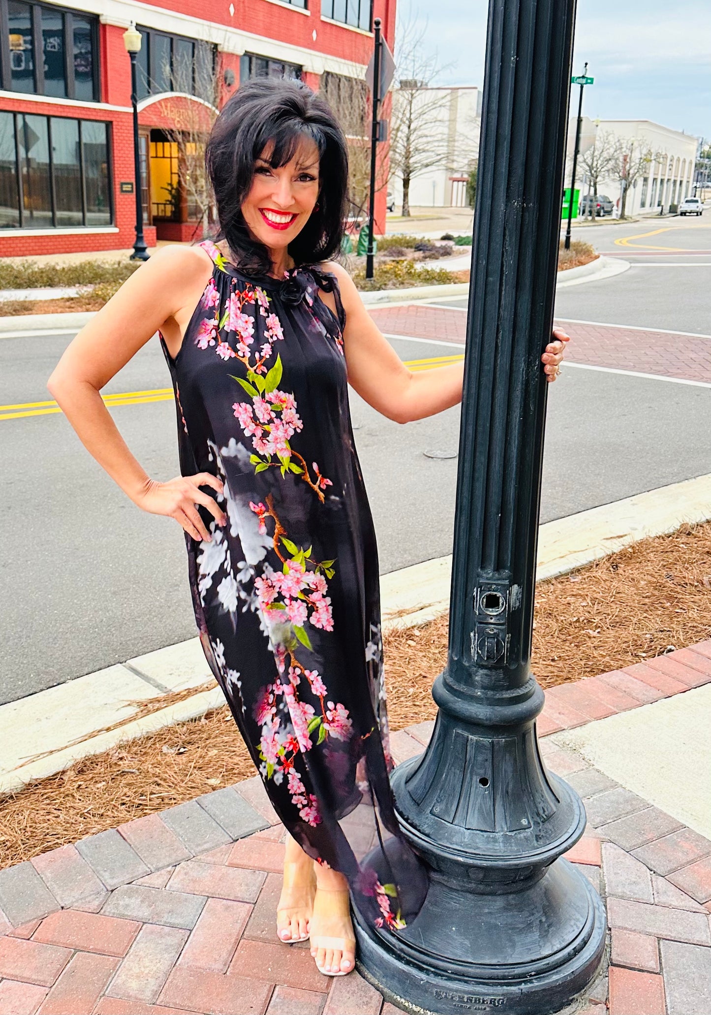 Floral Fantasy Tie Dress