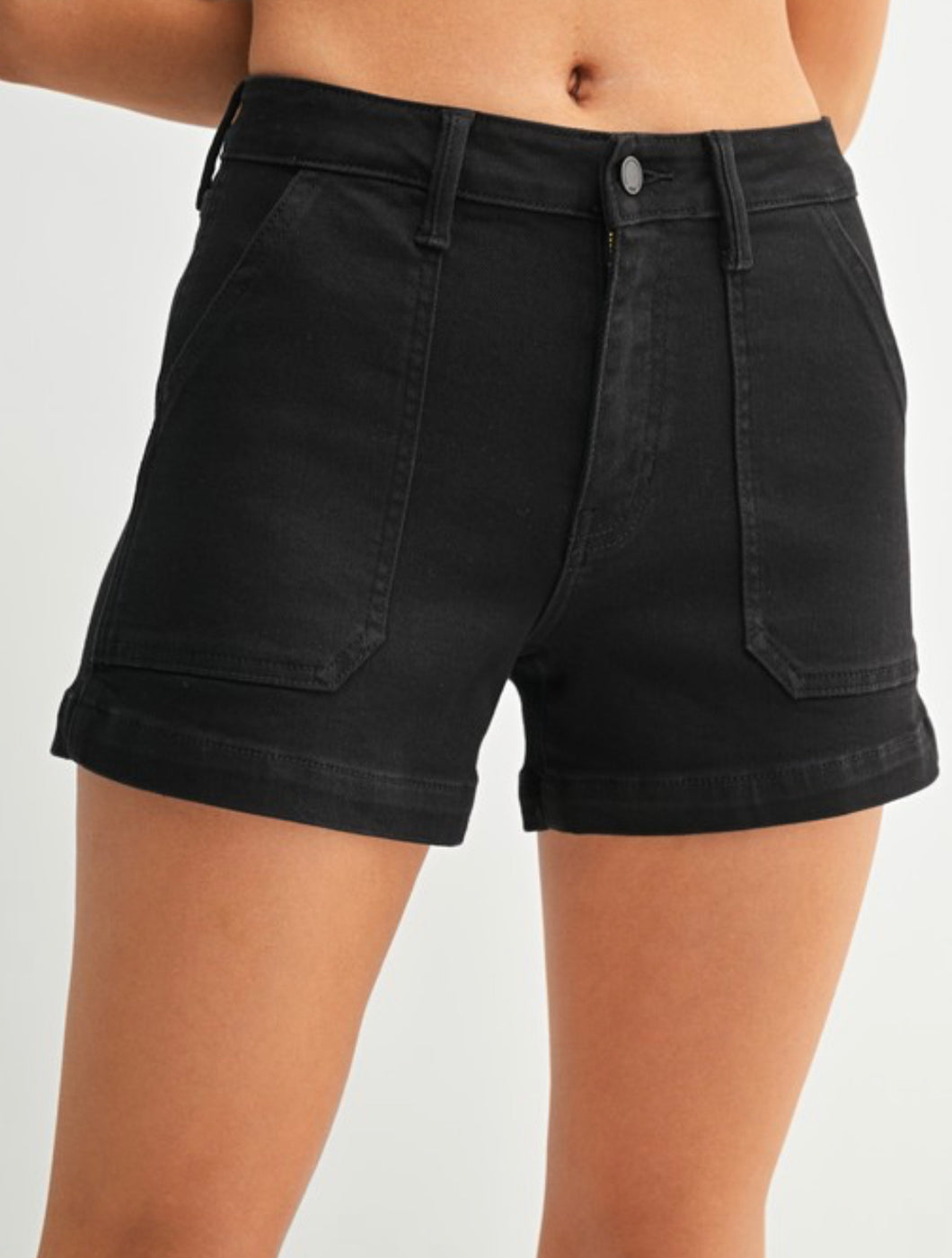 Black Utility Shorts