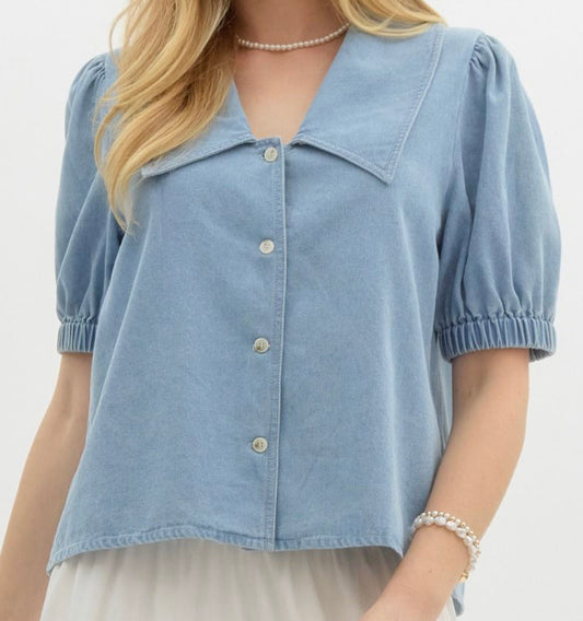 Don’t Deny Me Denim Top