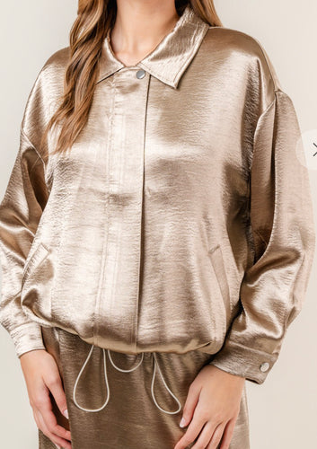 Bronzed Beauty Satin Jacket