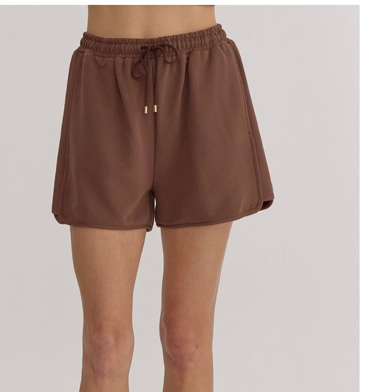 Charlie’s Chocolate Drawstring Shorts