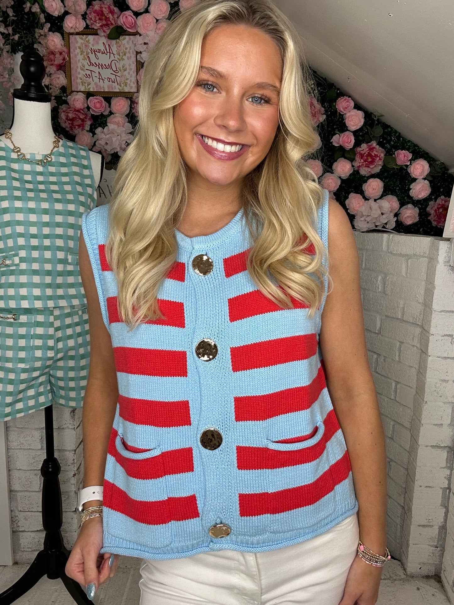 Bright In Stripe Vest
